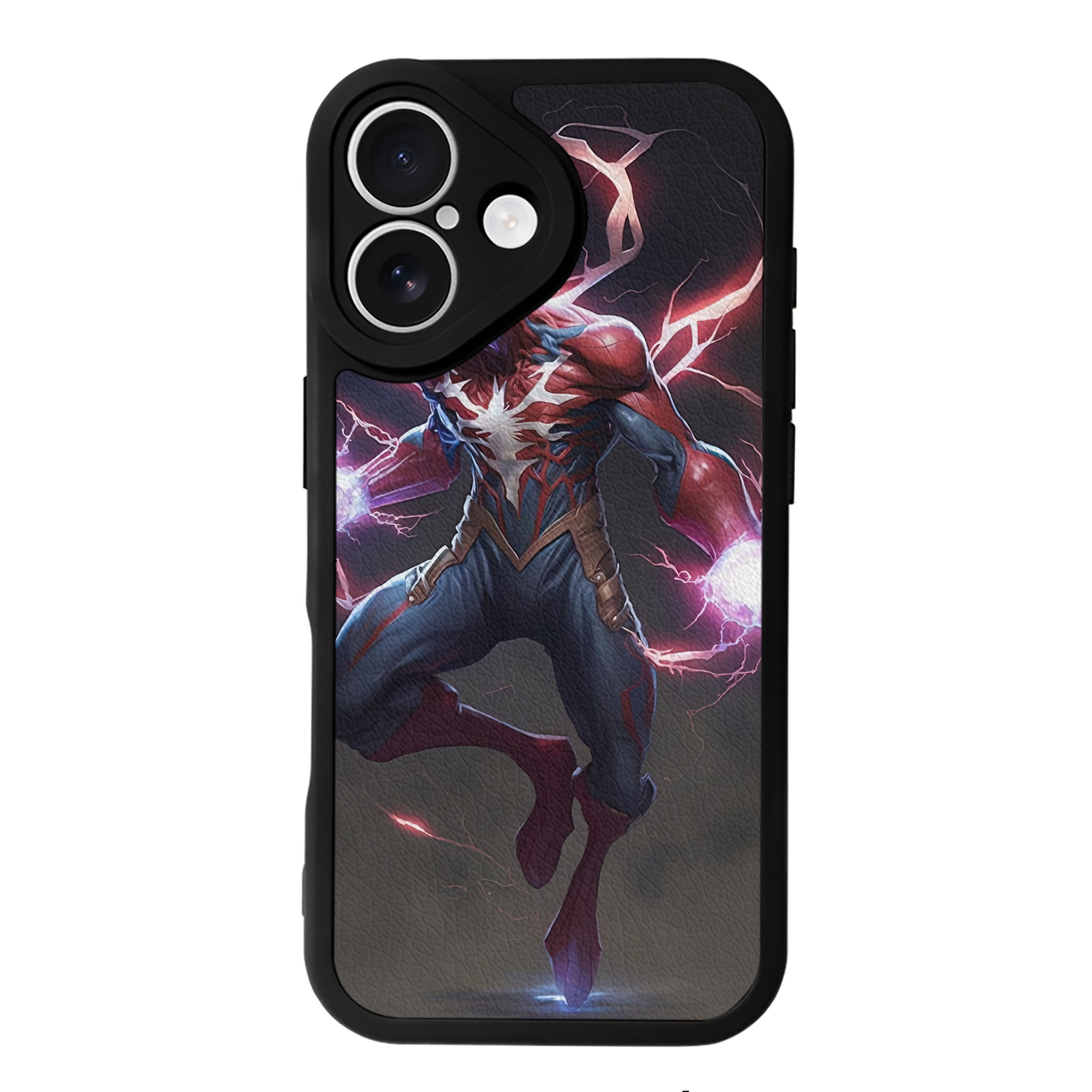 Spider Man スパイダーマン 【iPhone 16シリーズ対応】シリコンスマホケース（レザー調） 材質：シリコン
